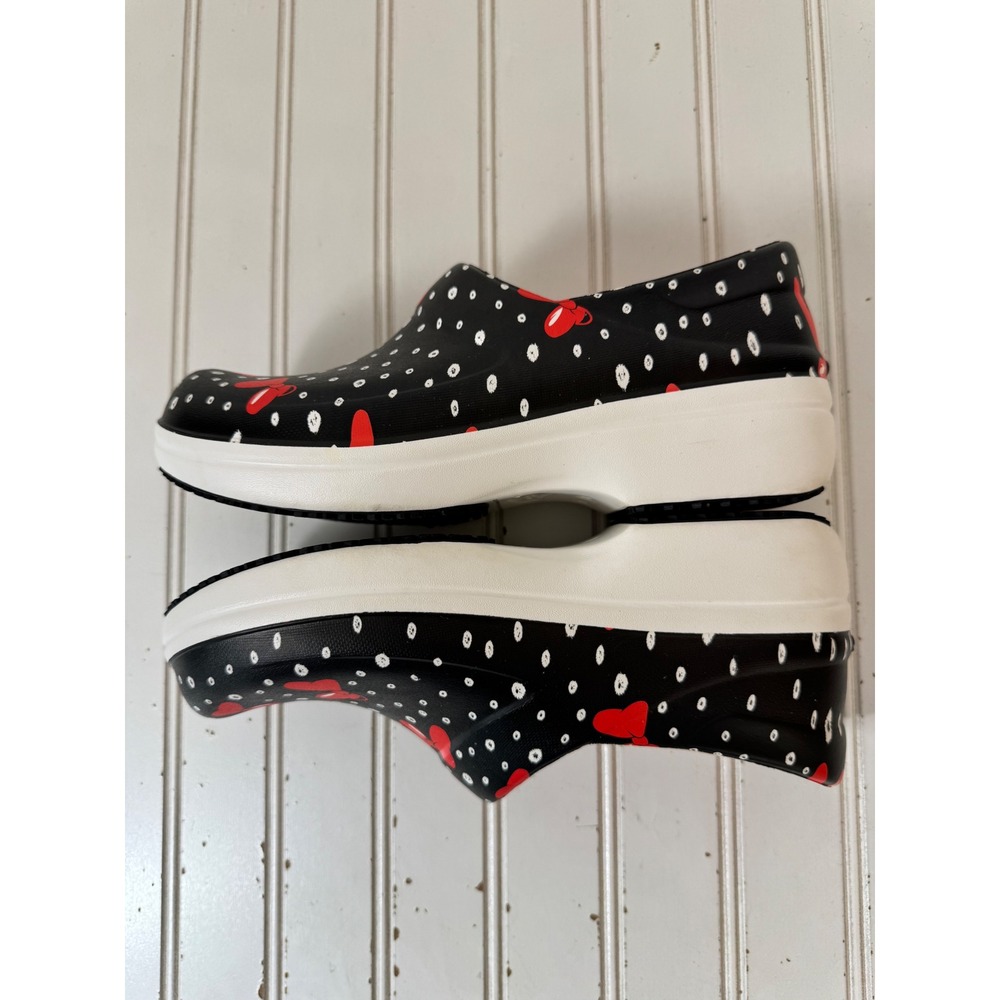 Crocs Neria Pro II Minnie Mouse Clogs Women Size 8 Blk. Red Polka Dot Work Shoes - Picture 7 of 11